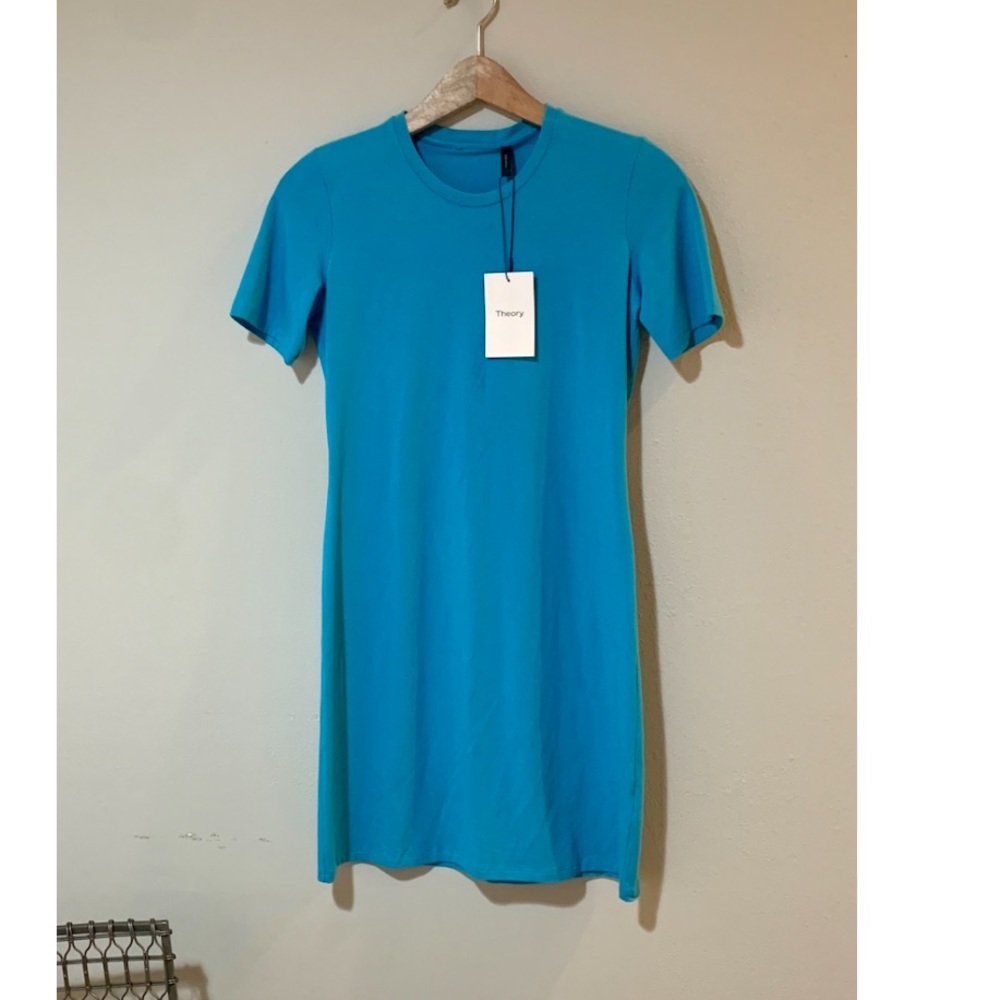 BNWT Theory Cherry B2 Dress in Neon Blue.